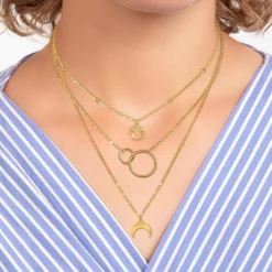 So Charm Bijoux Collier Femme So Charm - B3178-DORE - Collier Mode Doré | Femme Collier Et Pendentif