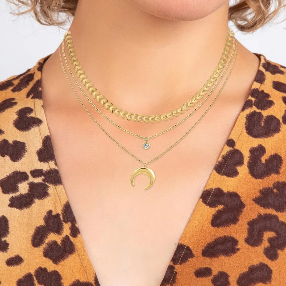 So Charm Bijoux Collier Femme So Charm - B3090-DORE - Collier Mode Doré | Femme Collier Et Pendentif