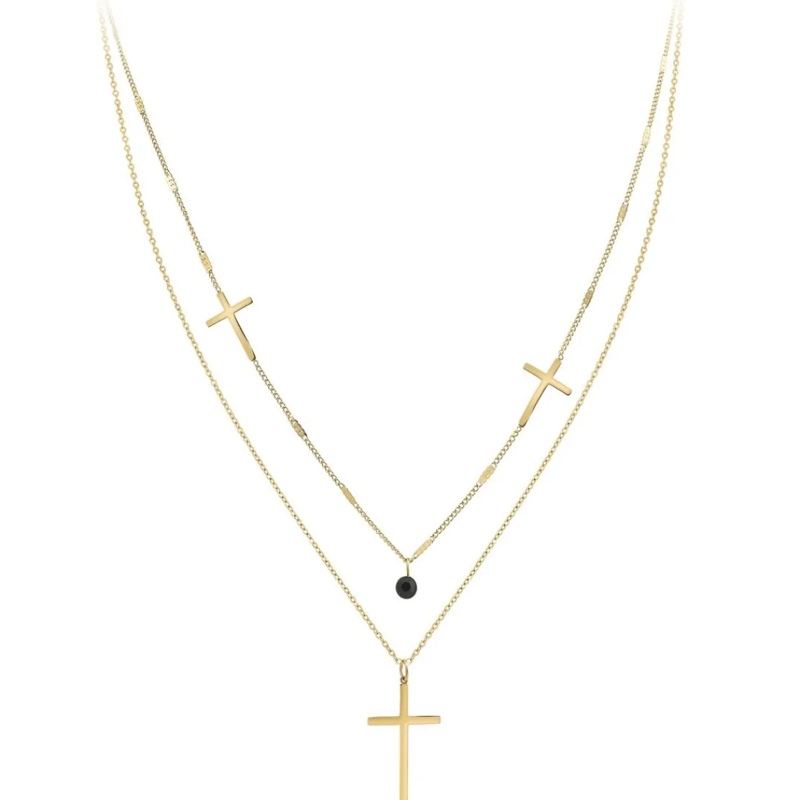 So Charm Bijoux Collier Femme So Charm - B3091-DORE - Collier Croix Doré | Femme Collier Et Pendentif