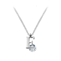 So Charm Bijoux Collier Femme So Charm - B1498-E - Collier Initiale Argenté | Femme Collier Et Pendentif