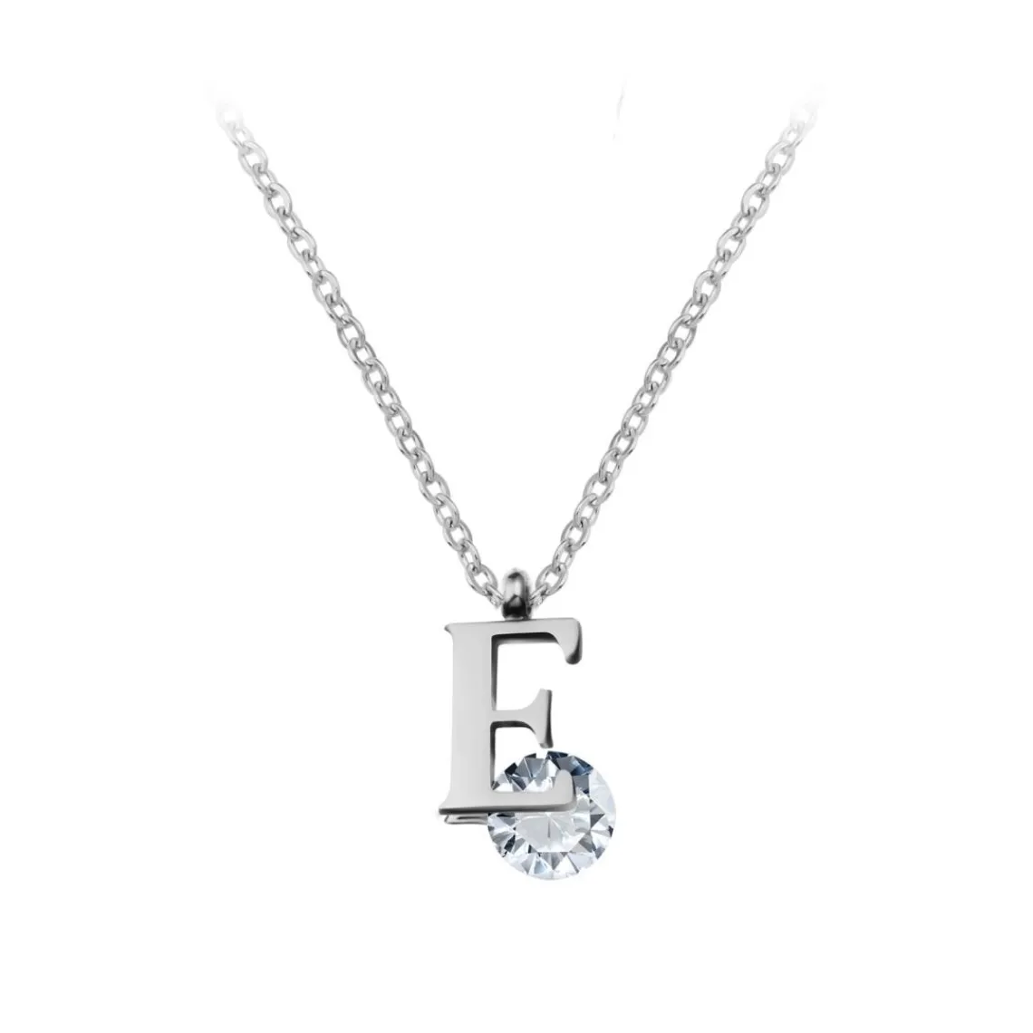 So Charm Bijoux Collier Femme So Charm - B1498-E - Collier Initiale Argenté | Femme Collier Et Pendentif