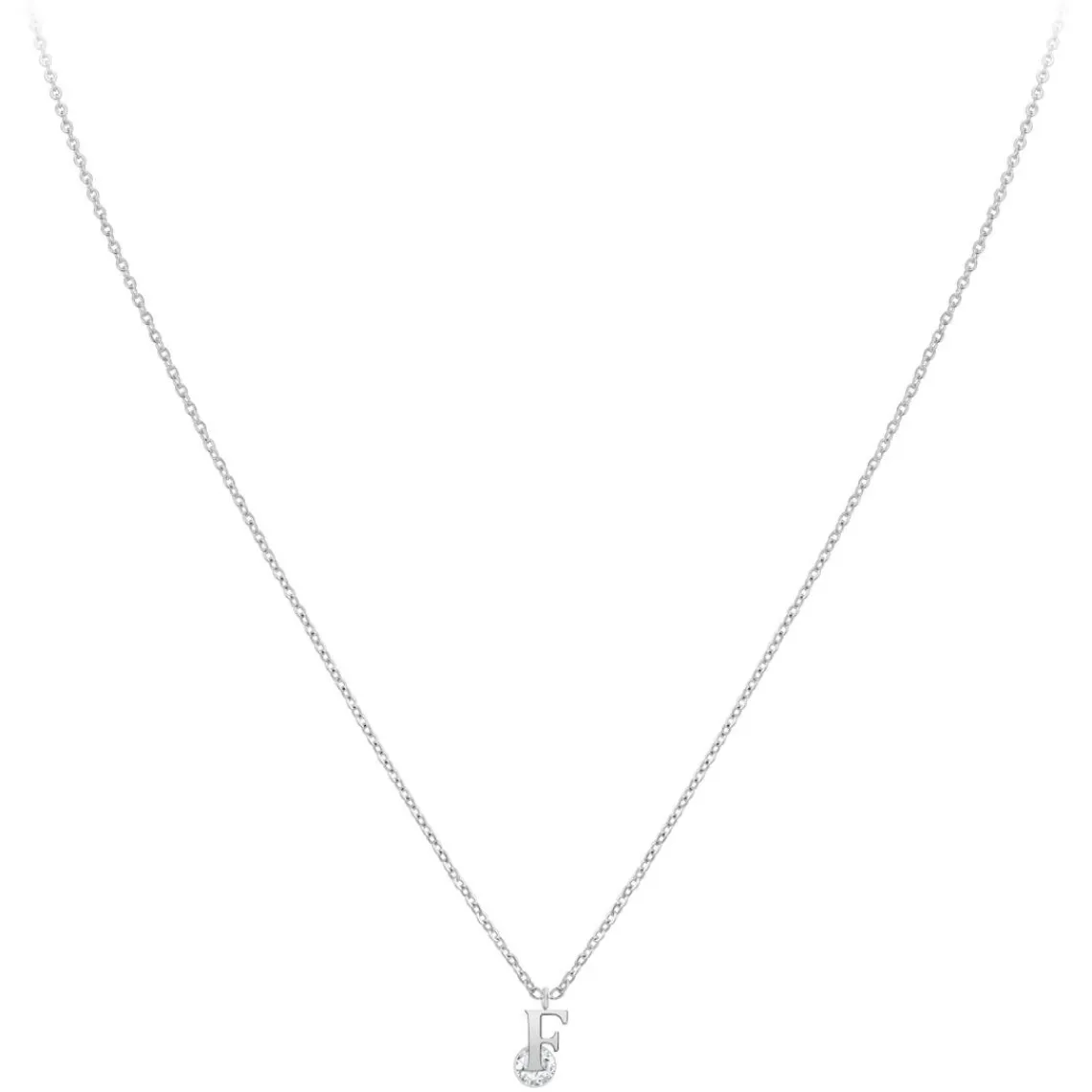 So Charm Bijoux Collier Femme So Charm - B1498-F - Collier Initiale Argenté | Femme Collier Et Pendentif