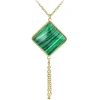 So Charm Bijoux Collier Femme So Charm - B3040-MALACHITE - Collier Mode Doré | Femme Collier Et Pendentif