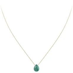 So Charm Bijoux Collier Femme So Charm - B2498-MALACHITE - Collier Mode Doré | Femme Collier Et Pendentif