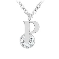 So Charm Bijoux Collier Femme So Charm - B1498-P - Collier Initiale Argenté | Femme Collier Et Pendentif
