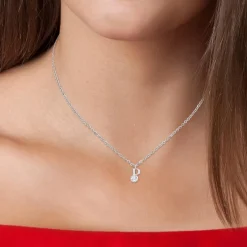So Charm Bijoux Collier Femme So Charm - B1498-P - Collier Initiale Argenté | Femme Collier Et Pendentif