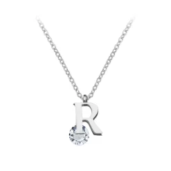 So Charm Bijoux Collier Femme So Charm - B1498-R - Collier Initiale Argenté | Femme Collier Et Pendentif