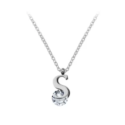 So Charm Bijoux Collier Femme So Charm - B1498-S - Collier Initiale Argenté | Femme Collier Et Pendentif
