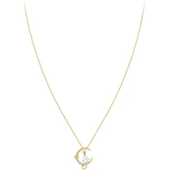So Charm Bijoux Collier Femme So Charm - BS1542-DORE-CRYS - Collier Chat Doré | Femme Collier Et Pendentif