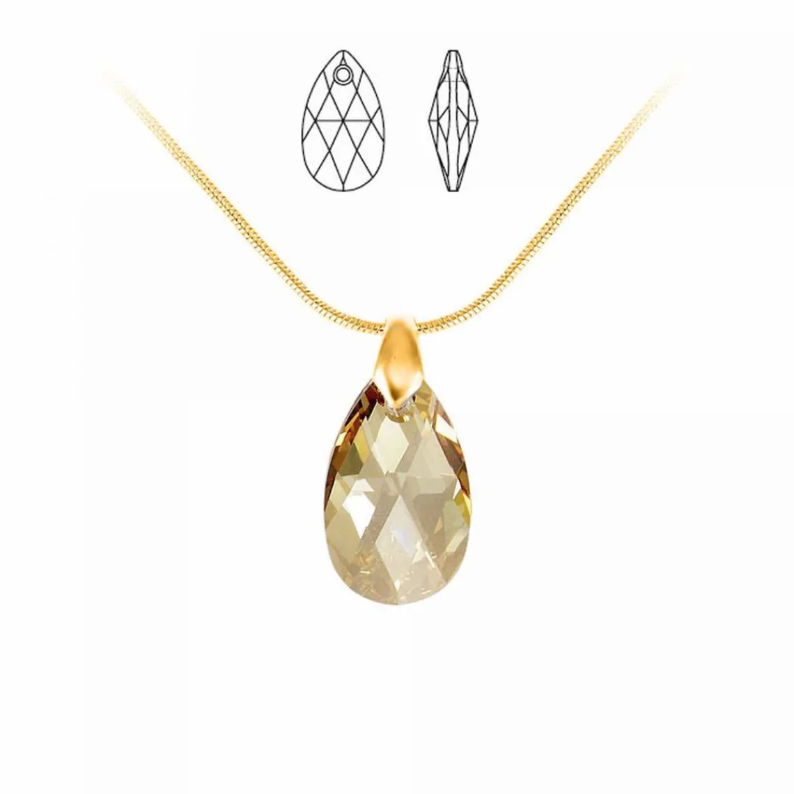 So Charm Bijoux Collier femme So Charm - BS003-SN022-GOSH Métal Doré | Femme Collier Et Pendentif