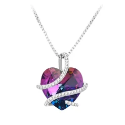 So Charm Bijoux Collier Femme So Charm - BS1409-VOLC - Collier Coeur Argenté | Femme Collier Et Pendentif