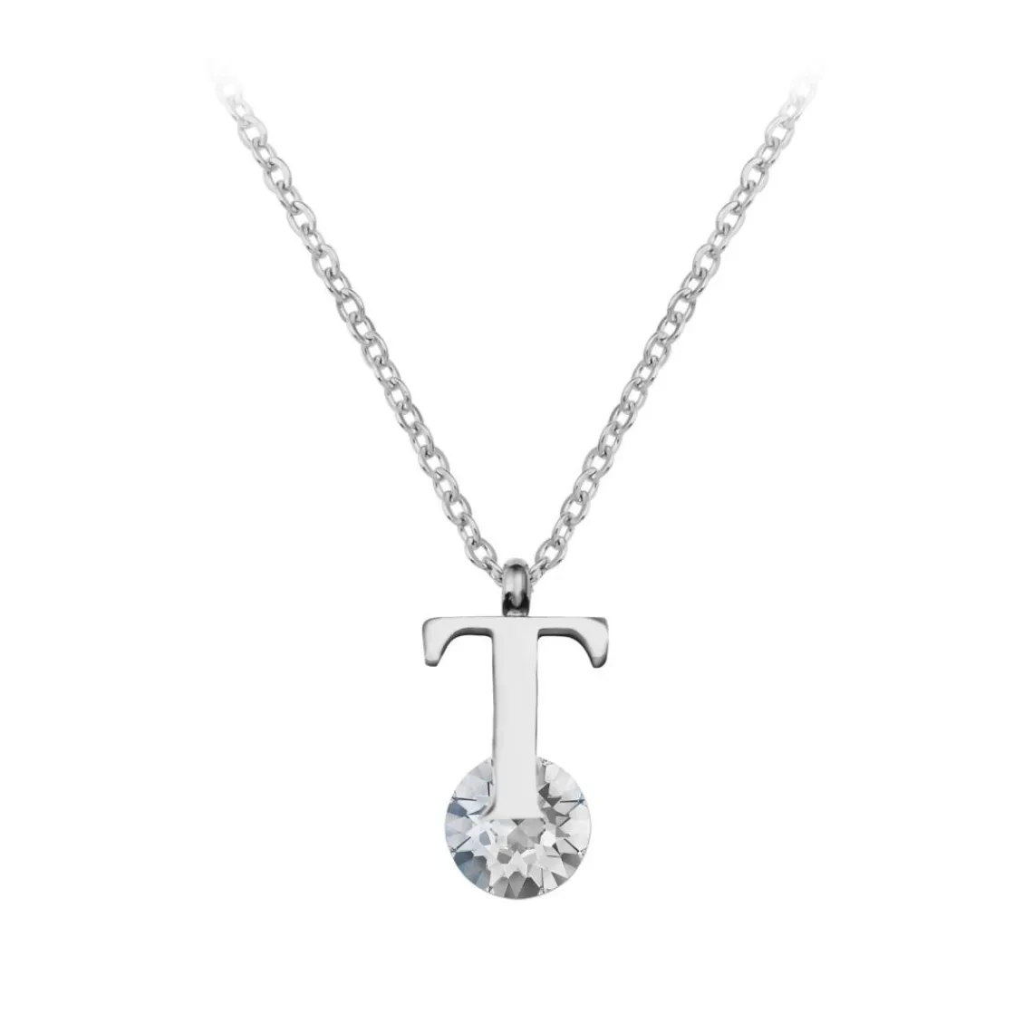 So Charm Bijoux Collier Femme So Charm - B1498-T - Collier Initiale Argenté | Femme Collier Et Pendentif