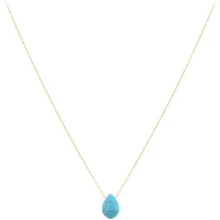 So Charm Bijoux Collier Femme So Charm - B2498-TURQUOISE - Collier Mode Doré | Femme Collier Et Pendentif