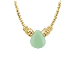 So Charm Bijoux Collier Femme So Charm - B4179-VERT - Collier Mode Doré | Femme Collier Et Pendentif