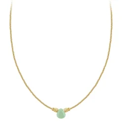 So Charm Bijoux Collier Femme So Charm - B4179-VERT - Collier Mode Doré | Femme Collier Et Pendentif