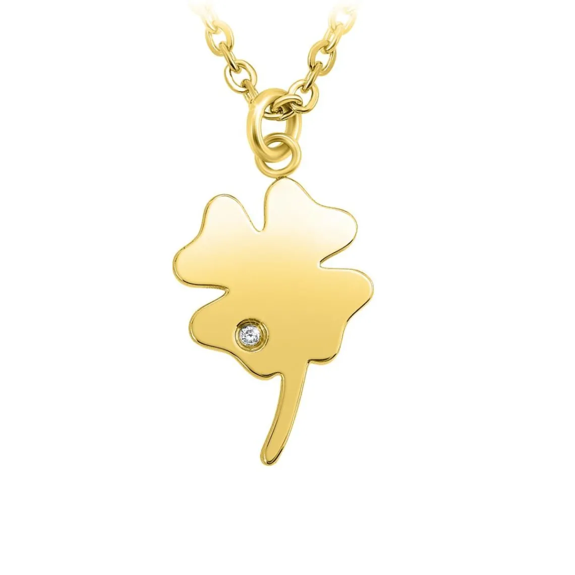So Charm Bijoux Collier Femme So Charm - collier trèfle doré | Femme Collier Et Pendentif
