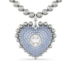 Swarovski Bijoux Collier Femme Swarovski Hyperbola Heart Large - 5680645 bleu,argent | Femme Collier Et Pendentif