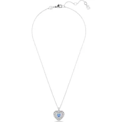Swarovski Bijoux Collier Femme Swarovski Hyperbola Heart - 5680403 bleu,argent | Femme Collier Et Pendentif