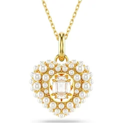 Swarovski Bijoux Collier Femme Swarovski Hyperbola Heart - 5680399 doré | Femme Collier Et Pendentif