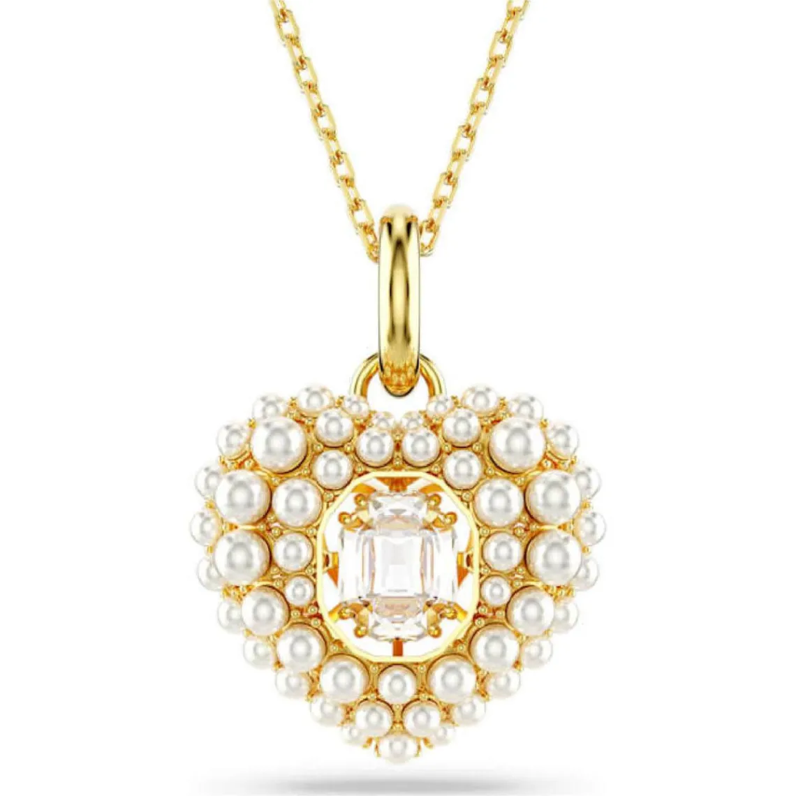 Swarovski Bijoux Collier Femme Swarovski Hyperbola Heart - 5680399 doré | Femme Collier Et Pendentif