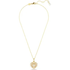 Swarovski Bijoux Collier Femme Swarovski Hyperbola Heart - 5680399 doré | Femme Collier Et Pendentif