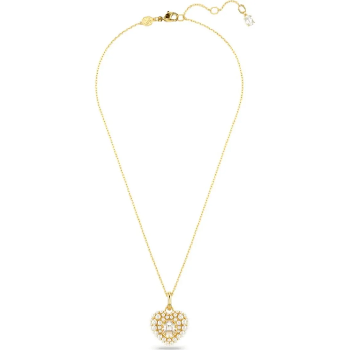Swarovski Bijoux Collier Femme Swarovski Hyperbola Heart - 5680399 doré | Femme Collier Et Pendentif