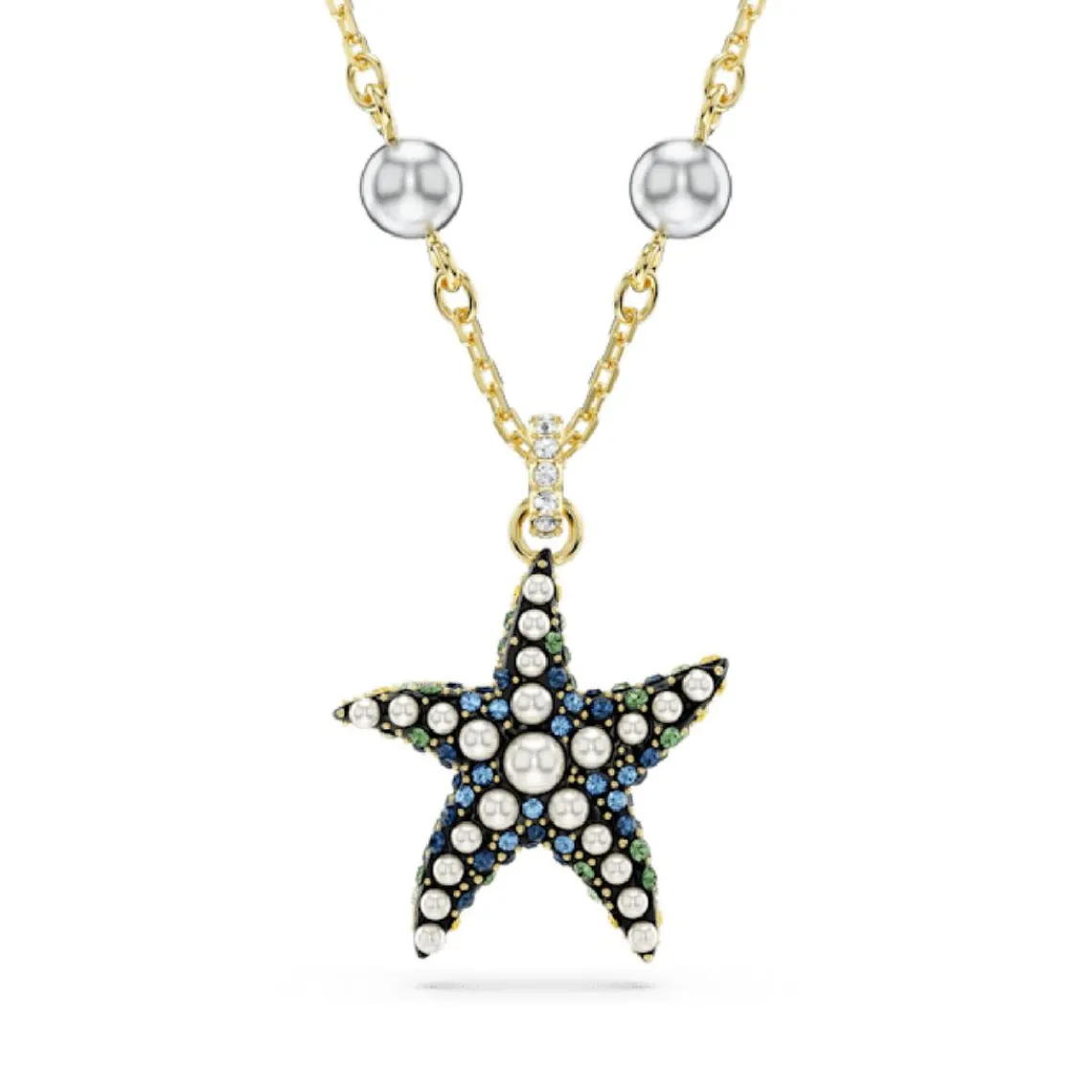 Swarovski Bijoux Collier Femme Swarovski Idyllia F Starfish - 5684116 multicolore,doré | Femme Collier Et Pendentif