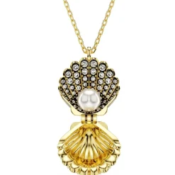 Swarovski Bijoux Collier Femme Swarovski Idyllia F Shell - 5683966 doré | Femme Collier Et Pendentif