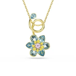 Swarovski Bijoux Collier Femme Swarovski Idyllia F Florere - 5709029 Plaqué or Bleu | Femme Collier Et Pendentif