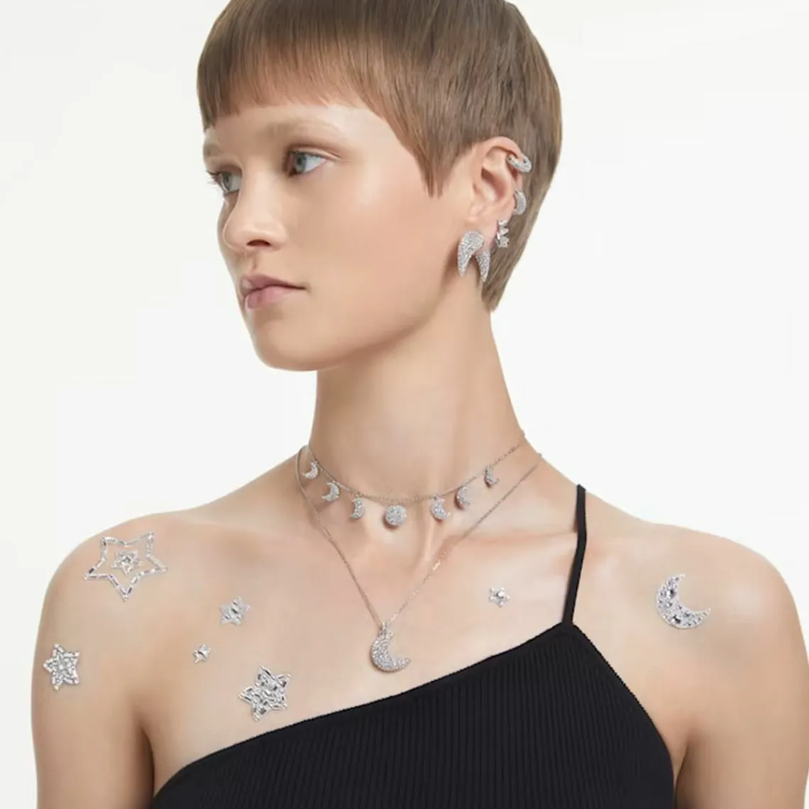 Swarovski Bijoux Collier Femme Swarovski 5666181 Luna - CRE/RHS | Femme Collier Et Pendentif