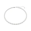 Swarovski Bijoux Collier Femme Swarovski Matrix Pearl - 5689623 Blanc Métal rhodié | Femme Collier Et Pendentif