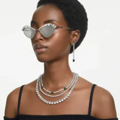 Swarovski Bijoux Collier Femme Swarovski Matrix TN 5666168 Green Stones - GRE/RHS M | Femme Collier Et Pendentif