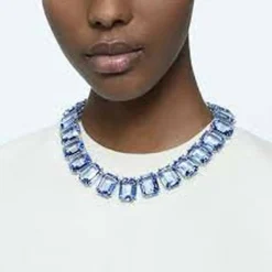 Swarovski Bijoux Collier Femme Swarovski - 5609703 Métal rhodié Bleu | Femme Collier Et Pendentif