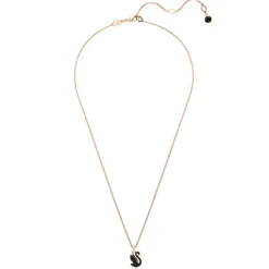 Swarovski Bijoux Collier Femme Swarovski Swan - 5678046 noir,doré rose | Femme Collier Et Pendentif