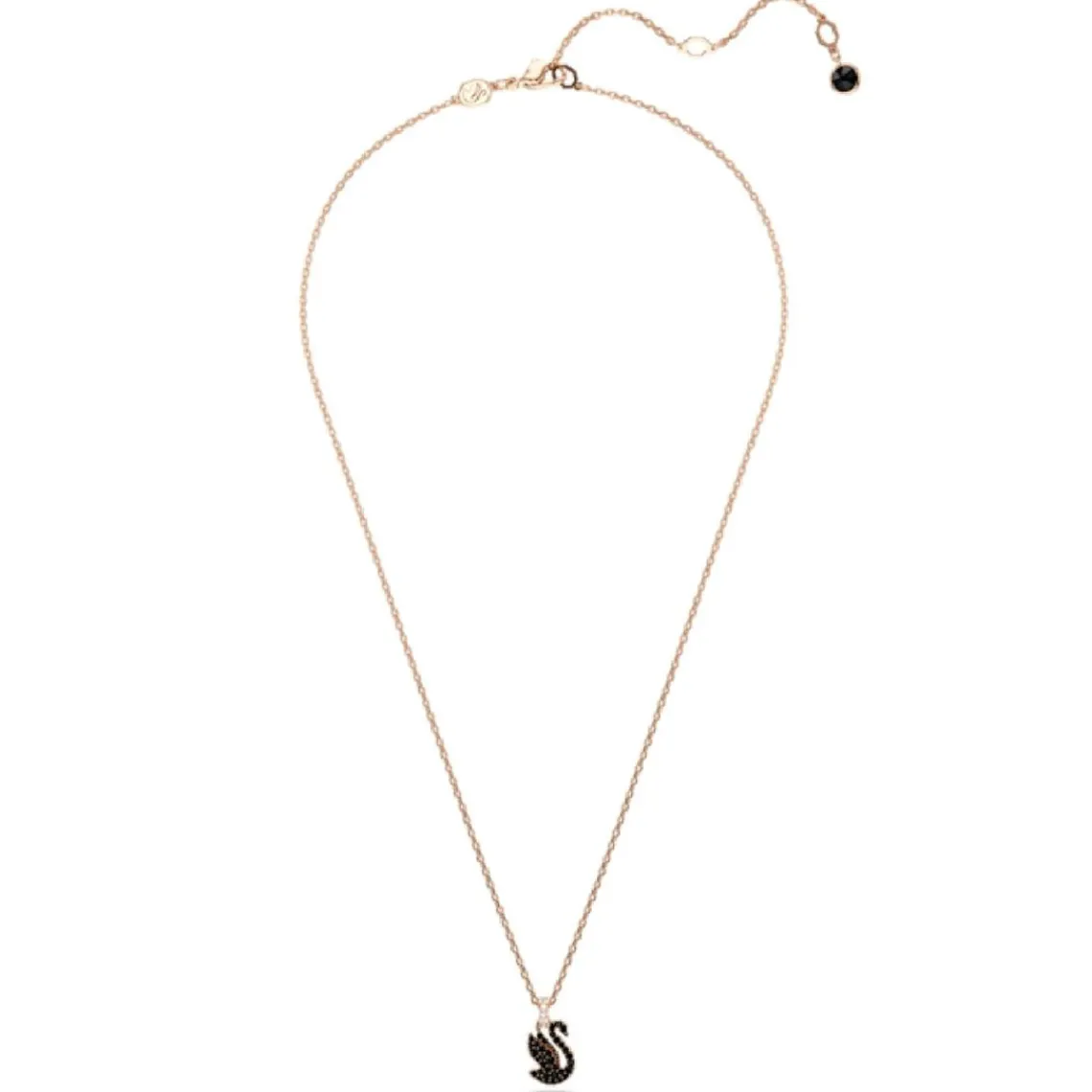 Swarovski Bijoux Collier Femme Swarovski Swan - 5678046 noir,doré rose | Femme Collier Et Pendentif