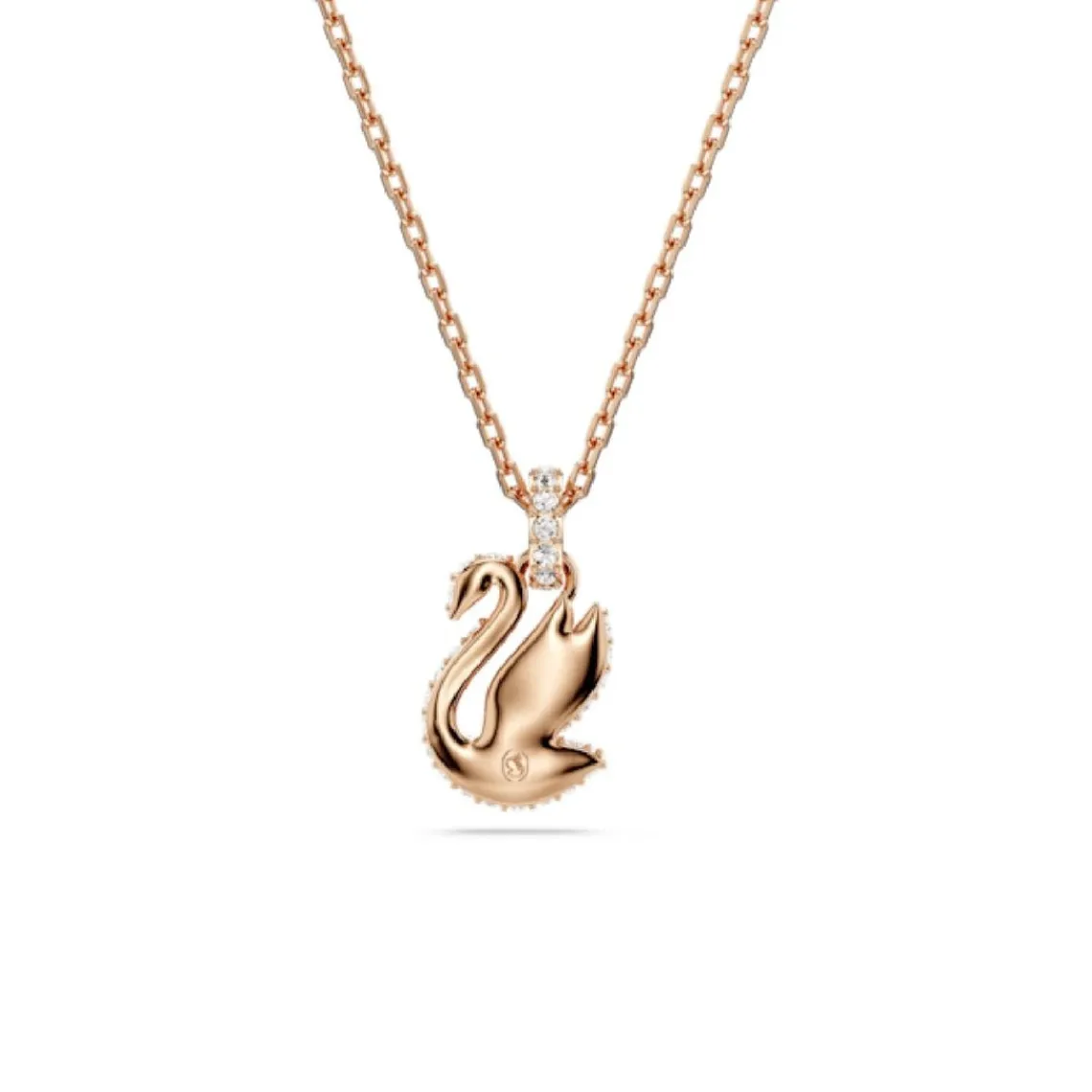 Swarovski Bijoux Collier Femme Swarovski Swan - 5678046 noir,doré rose | Femme Collier Et Pendentif