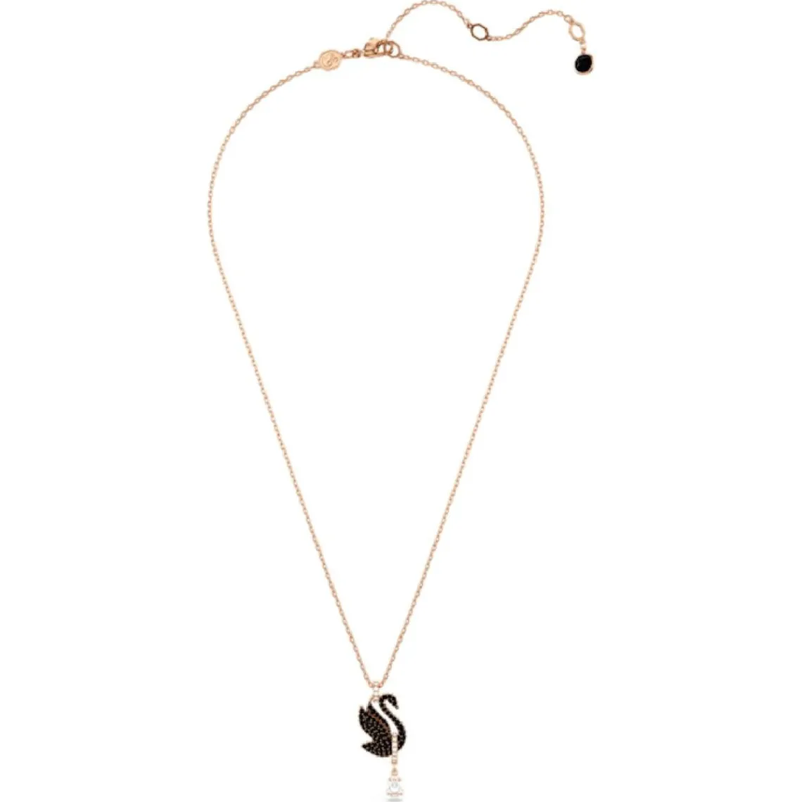 Swarovski Bijoux Collier Femme Swarovski Swan - 5678045 noir,doré rose | Femme Collier Et Pendentif