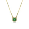 Swarovski Bijoux Collier Femme Swarovski Una  - 5680557 Plaqué or Vert | Femme Collier Et Pendentif