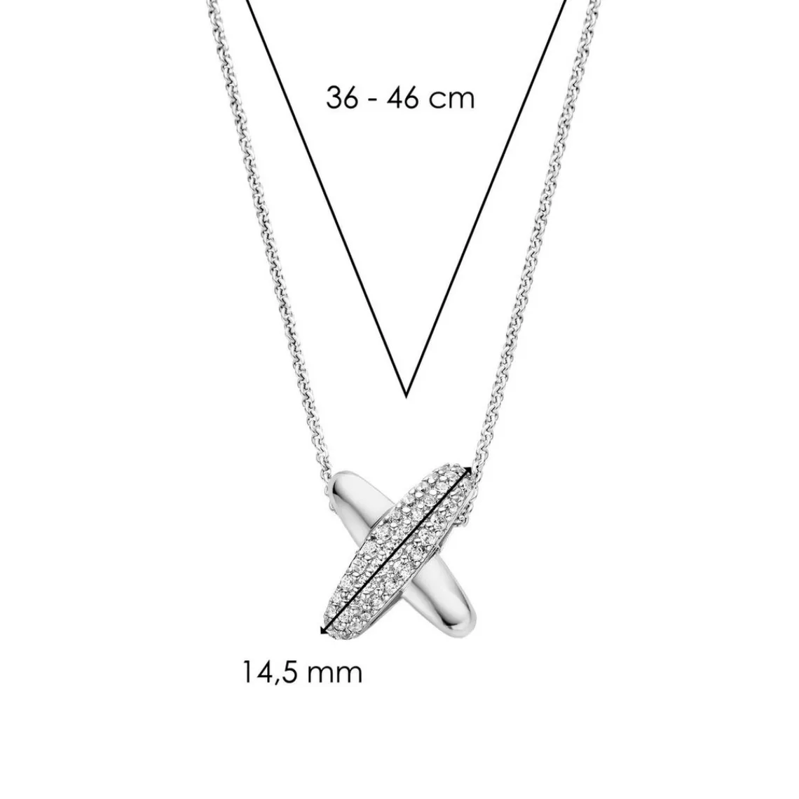 Ti Sento Collier Femme 34003ZI - Argent | Femme Collier Et Pendentif