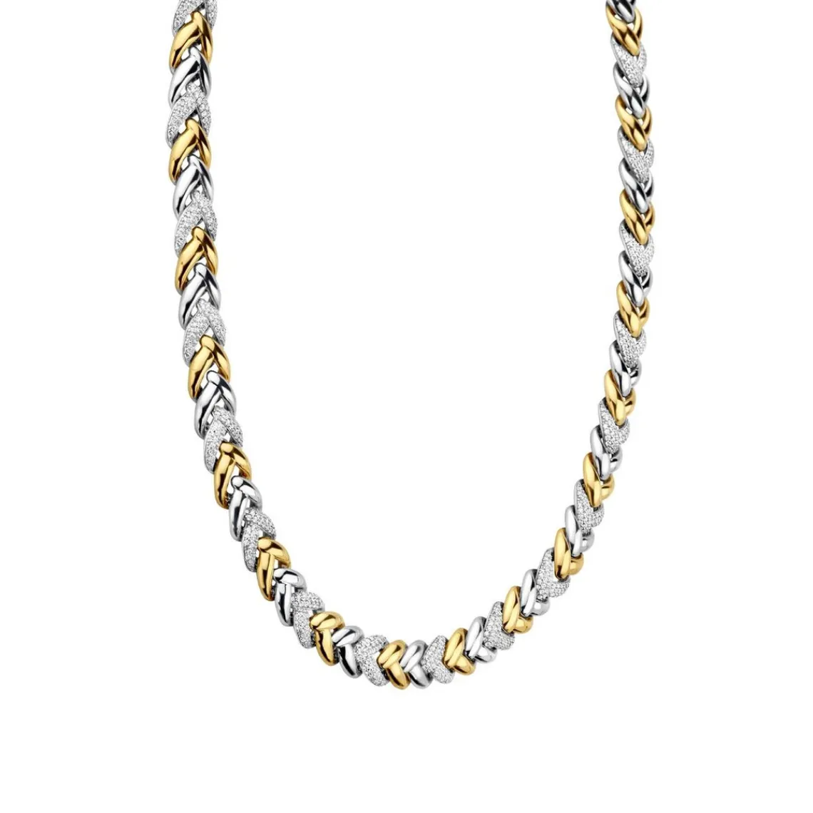 Ti Sento Collier Femme 3989ZY-42 - Argent, plaqué or | Femme Collier Et Pendentif