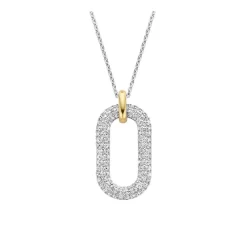 Ti Sento Collier Femme 3964ZY-42 - Argent, plaqué or | Femme Collier Et Pendentif