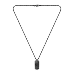 Boss Bijoux Collier Homme Devon - 1580577 Acier Noir | Homme Colliers Et Pendentifs