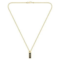 Boss Bijoux Collier Homme Kassy Emblem - 1580678 Acier Doré | Homme Colliers Et Pendentifs