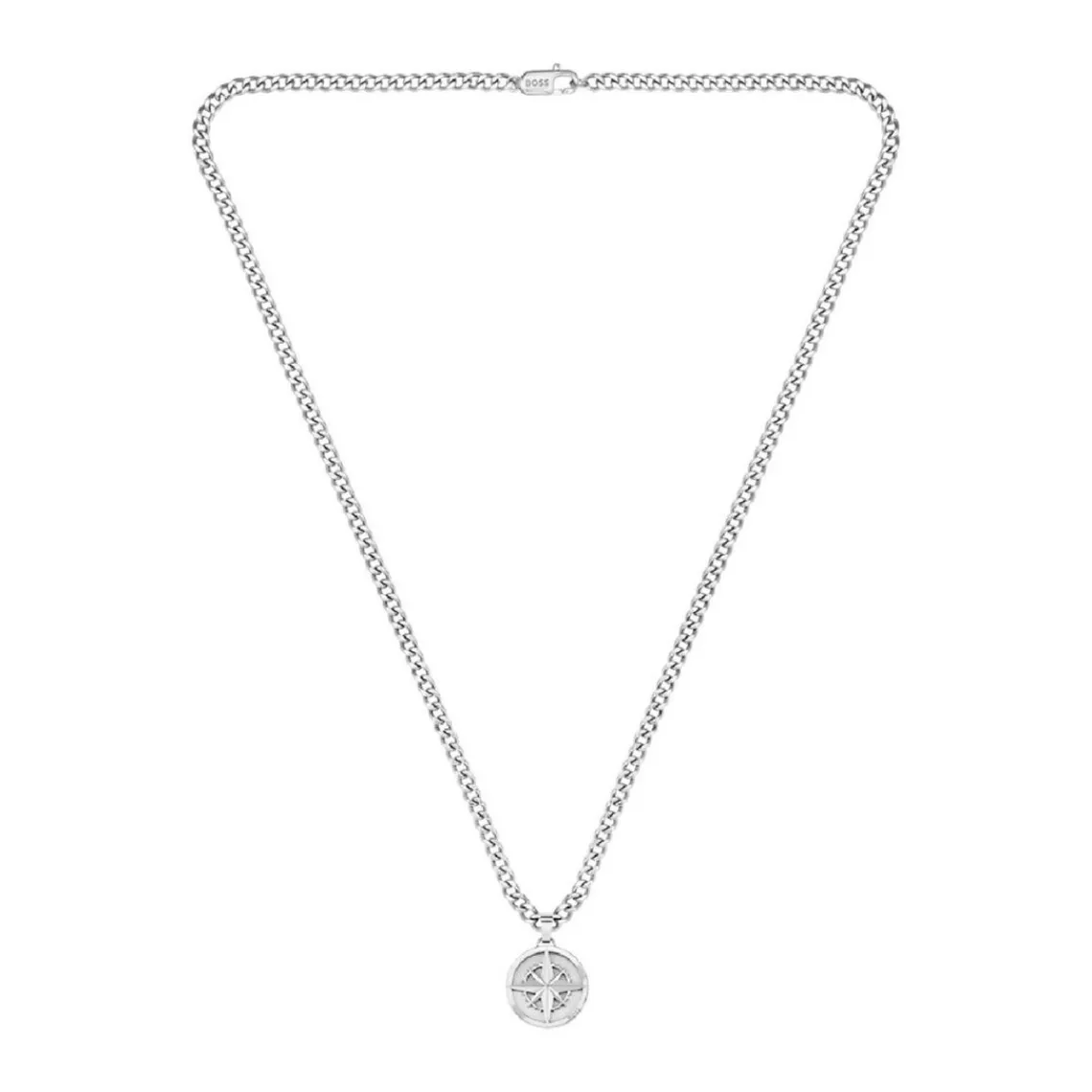 Boss Bijoux Collier Homme North 1580544 - Acier Argent | Homme Colliers Et Pendentifs