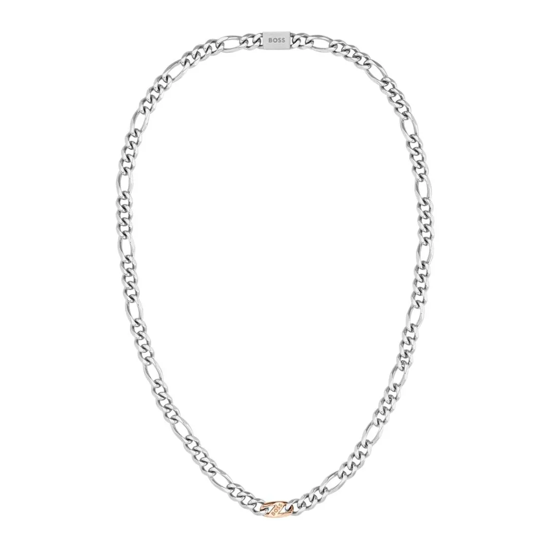 Boss Bijoux Collier Homme Rian - 1580586 Acier Doré Rose | Homme Colliers Et Pendentifs
