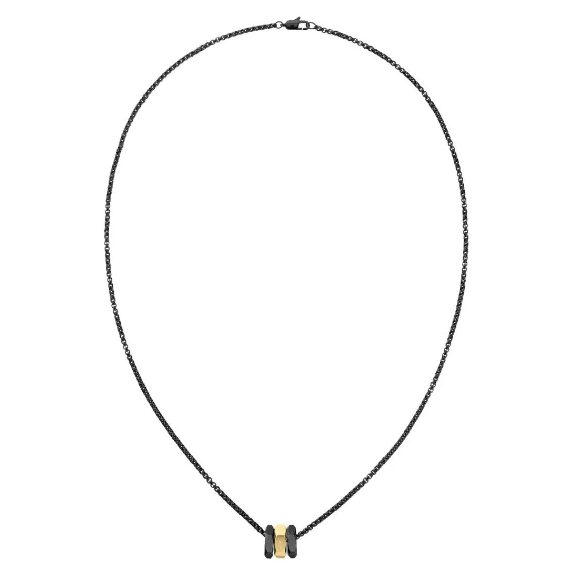 Calvin Klein Bijoux Collier Homme - 35000259 Acier Noir, doré | Homme Colliers Et Pendentifs