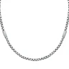 Sector Bijoux Collier Homme en acier argent | Homme Colliers Et Pendentifs