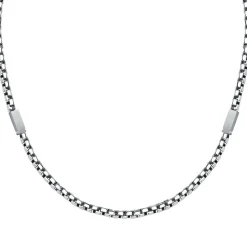 Sector Bijoux Collier Homme en acier argent | Homme Colliers Et Pendentifs