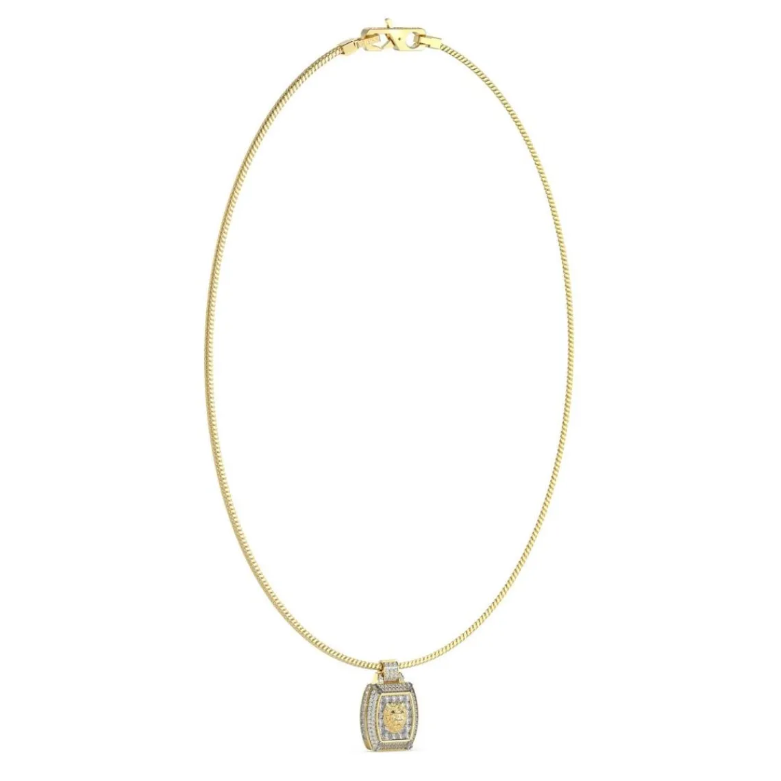 Guess Bijoux Collier Homme Lion King JUMN05001JWYG Acier Doré | Homme Colliers Et Pendentifs