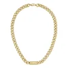 Lacoste Collier Homme Backhand - 2040434 Acier Doré | Homme Colliers Et Pendentifs